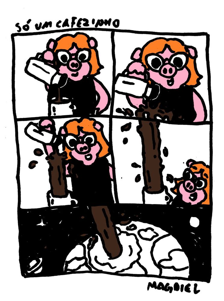 Tira de cinco quadros