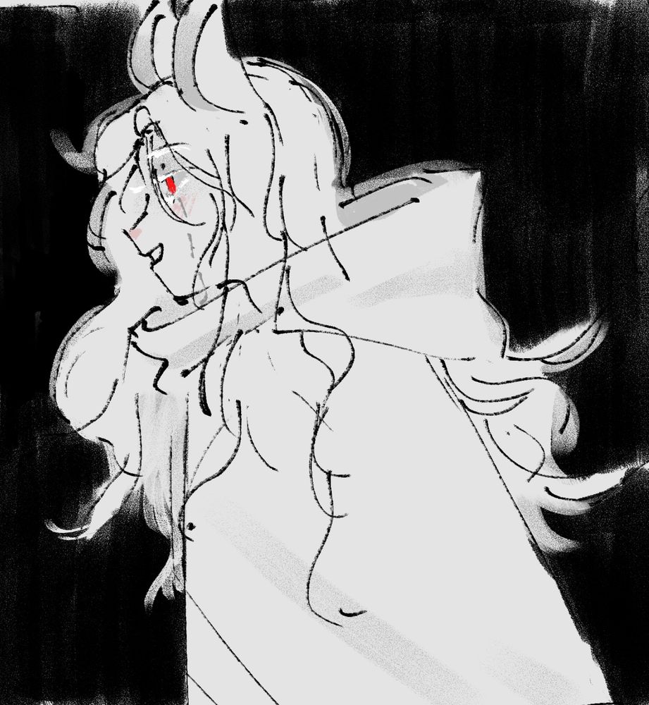 Albino bunny girl, smiling 
