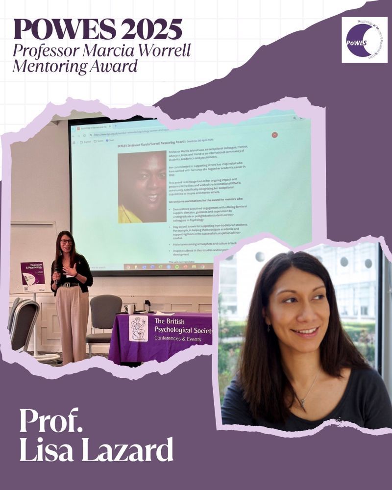 Professor Lisa Lazard receives the Professor Marcia Worrell Mentoring Award at #POWES 2025