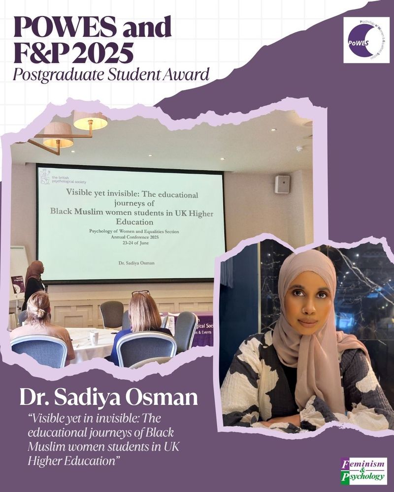 Dr Sadiya Osman giving her prize-winning paper 'Visible yet invisible: The educational journeys of Black Muslim women students in UK Higher Education' at #POWES2025