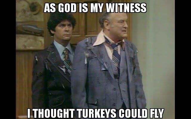 Herb Tarlek standing next to Arthur Carlson, who says, 