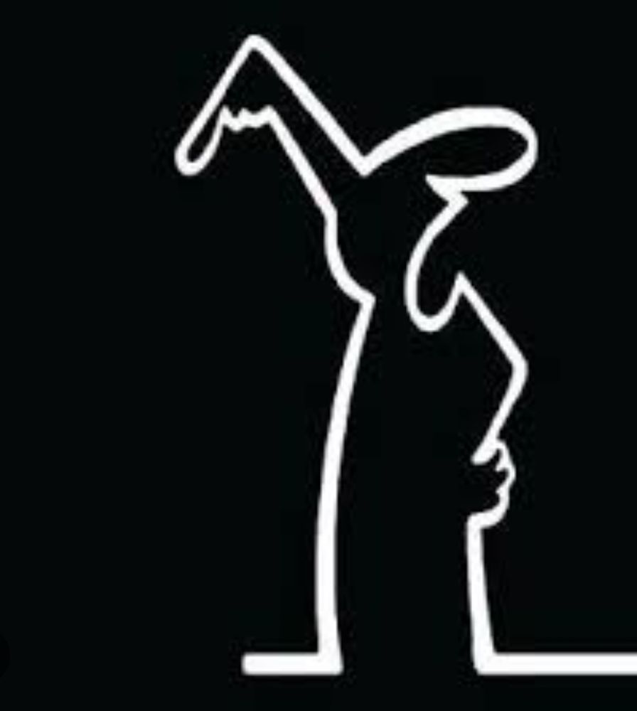 Das La Linea Männchen zeigt auf eine Stelle (Zeichentrickfigur die nur mit einem durchgehenden Strich gezeichnet wird)