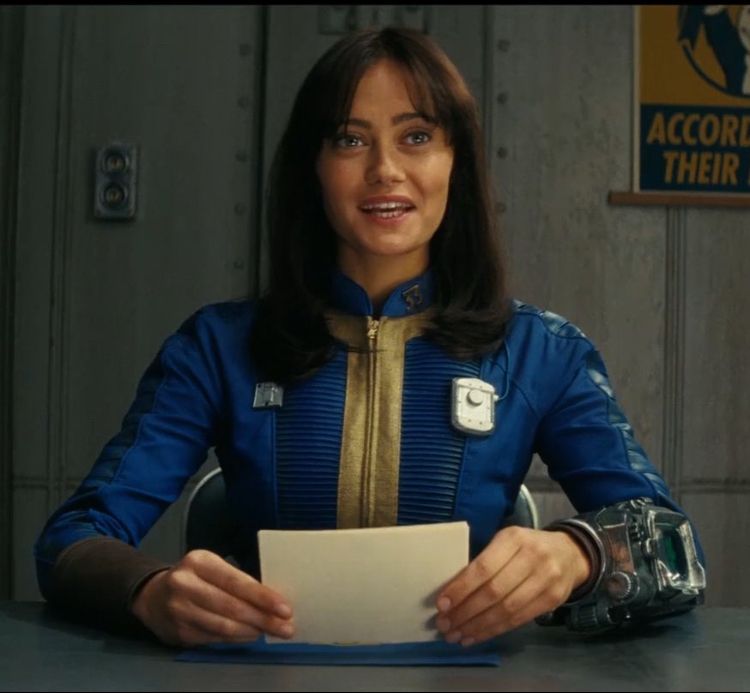 lucy at the beginning of the season, reading off her marriage program application 