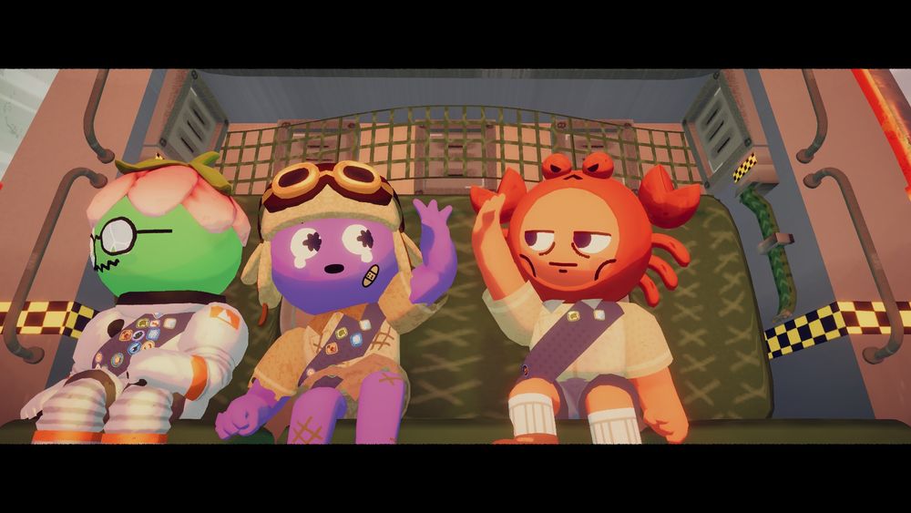 The three of us in the back of the helicopter, with pixel and I doing a high five!