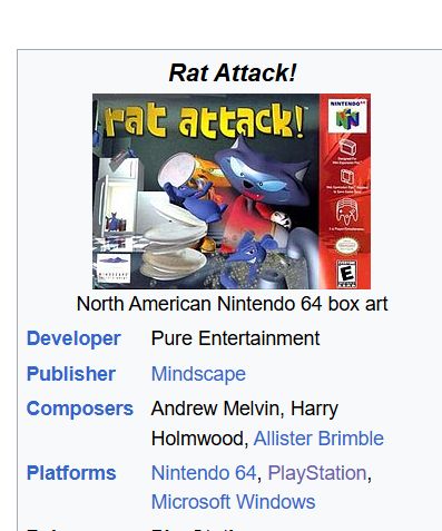 pictures of Rat Attack! from wikipedia showing the n64 box.