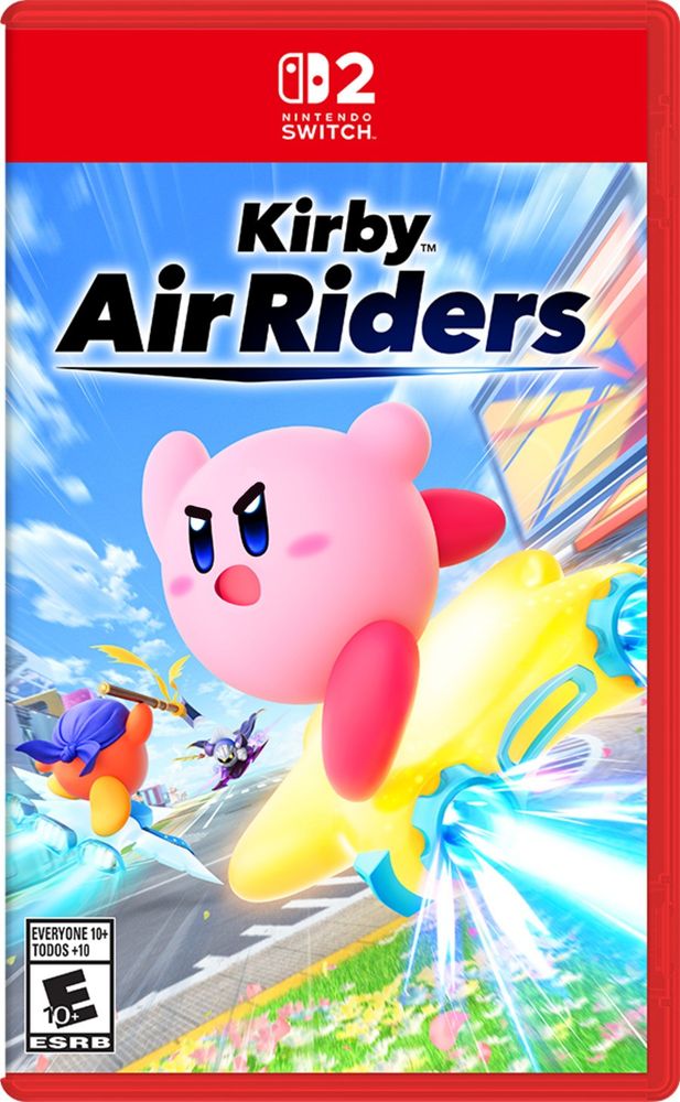 box art of kirby air riders edited lazily to give kirby an angry face