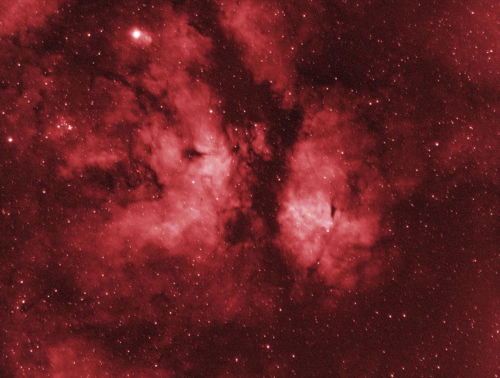 Gamma Cygni Nebula in Hydrogen Alpha

Evostar 72ED / ZWO 1600 MM
10 x 300s processed in PixInsight

https://astrob.in/lx6re3/0/

