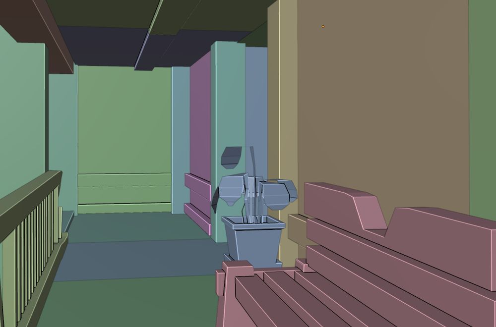 This is the east wing, come, sit, relax in this bench! I have been expecting you. Don't mind the dying plants. 