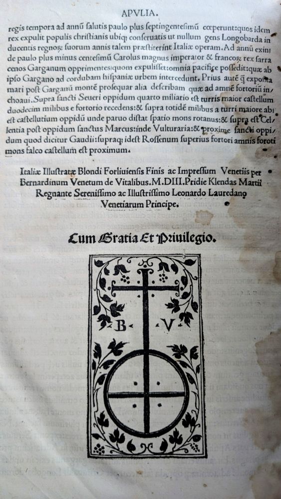 Colophon note date MDIII and ornate printer device