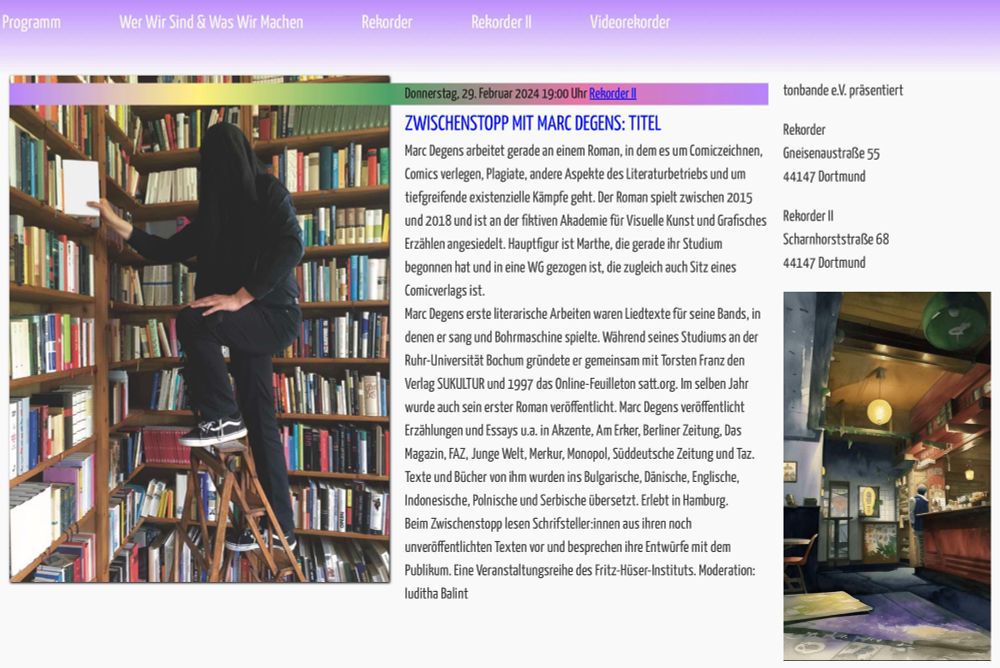 Screenshot der verlinkten Internetseite