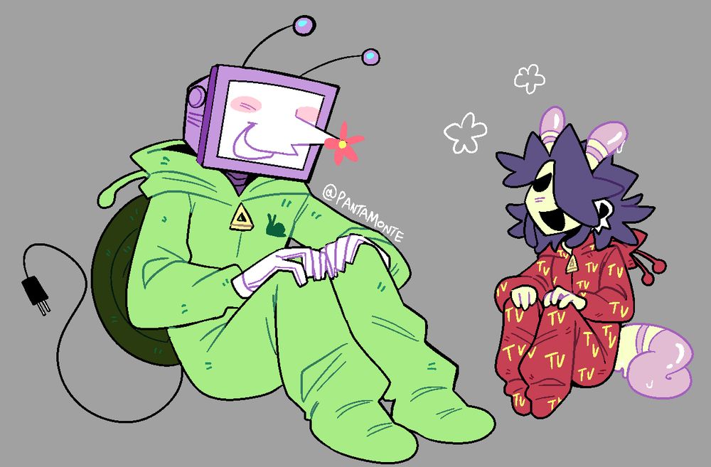 Tenna and Margot in onesies
