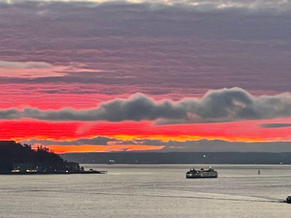 Sunset over puget sound