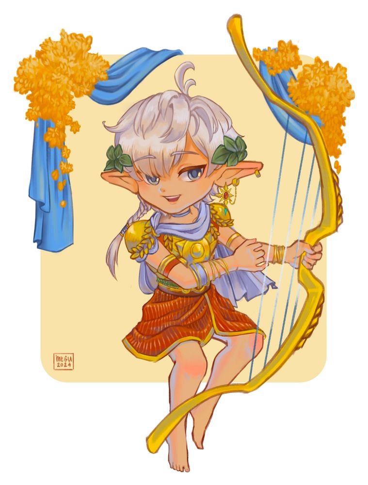 Alphinaud in Apollo's (Hades game) costume