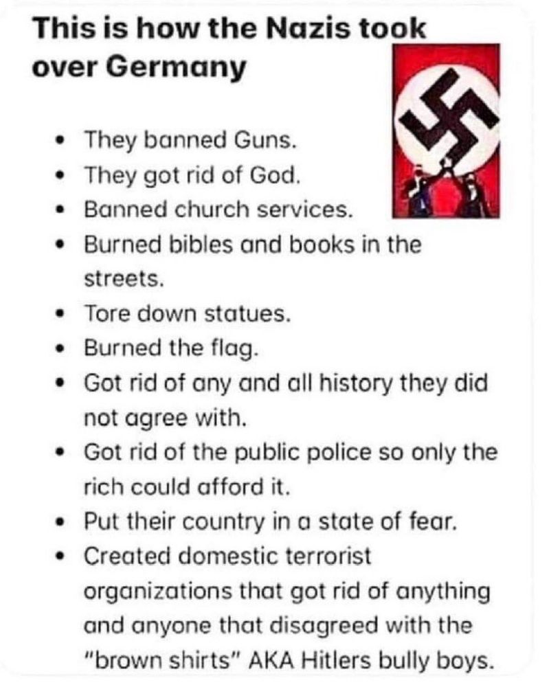 Nazis took over Germany by banning guns 