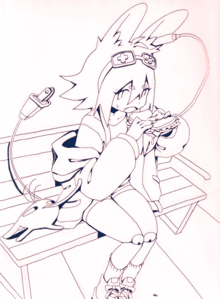 traditional art of my vtuber Lyn Mametchi