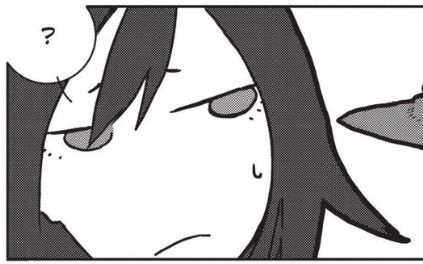 A screenshot of Ruby Rose from RWBY from a manga, Annoyed at an off camera character