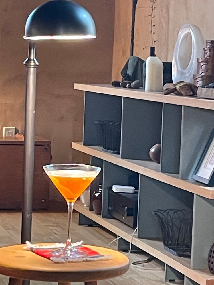 Cocktail on a side table 