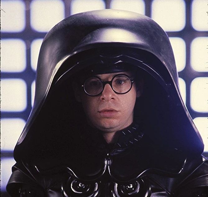 Rick Moranis as "Dark Helmet" from the movie "Spaceballs."