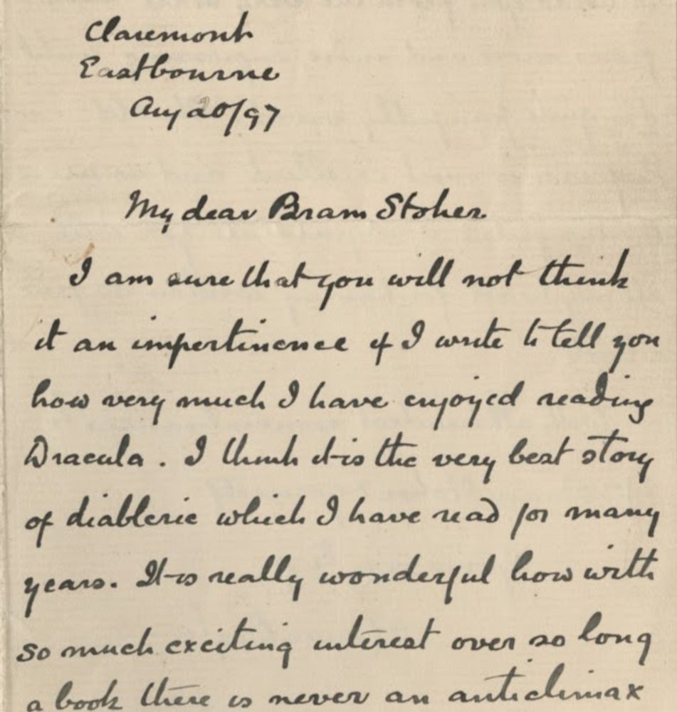 "My dear Bram Stoker" Indeed