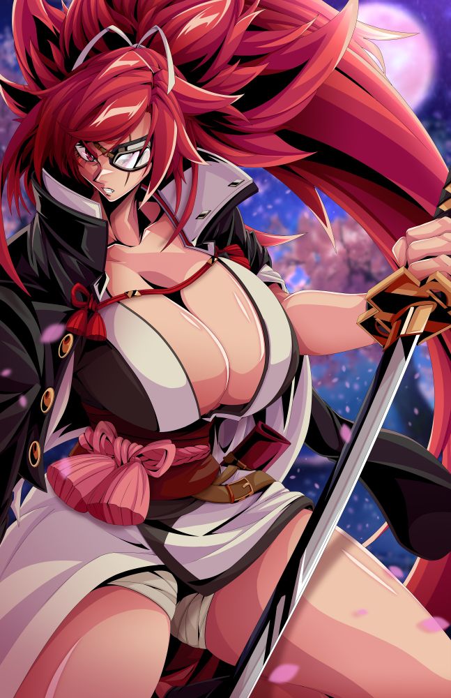 Character Illustration piece of Baiken from Guilty Gear -Strive-
