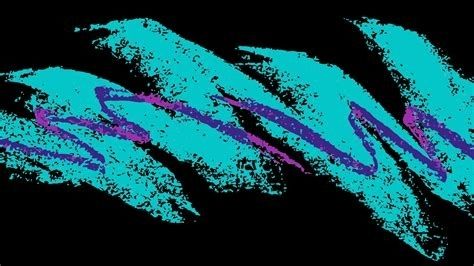 A photo of the 90's "jazz" blue and purple pattern, that looks vaguely like an aurora.