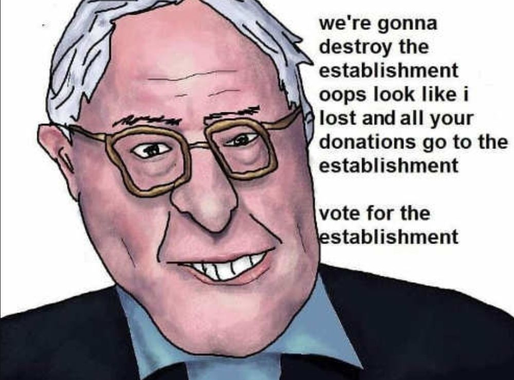 Bernie: Vote for the establishment 