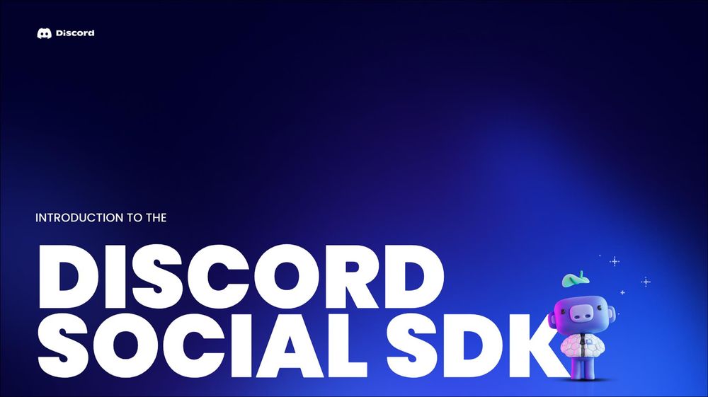Presentation title page: Introducing the Discord Social SDK