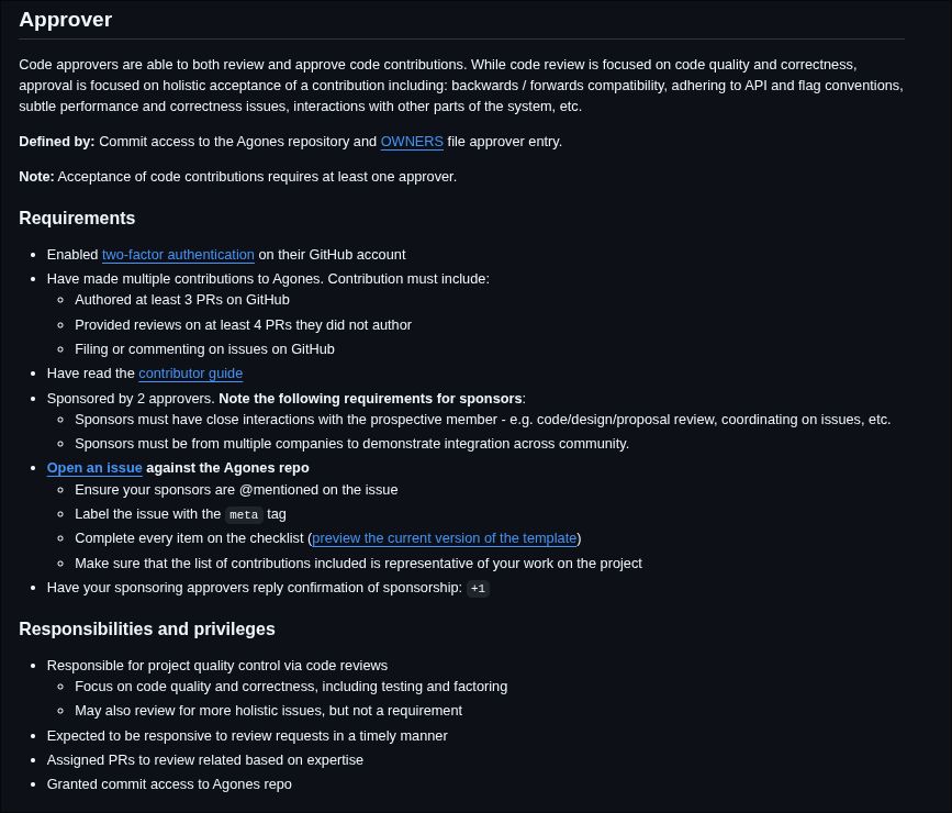 Screenshot of criteria from embedded link