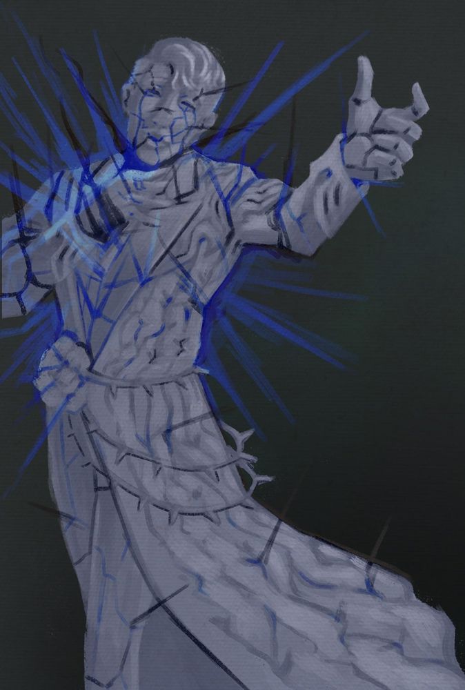 A living statue dungeons and dragon character