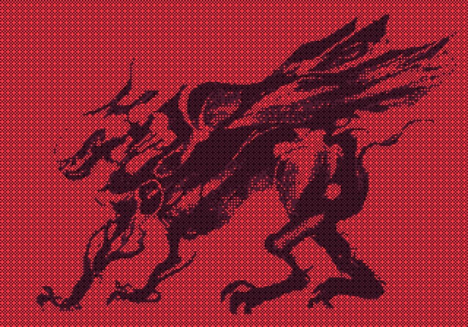 Dither version of the sky beast