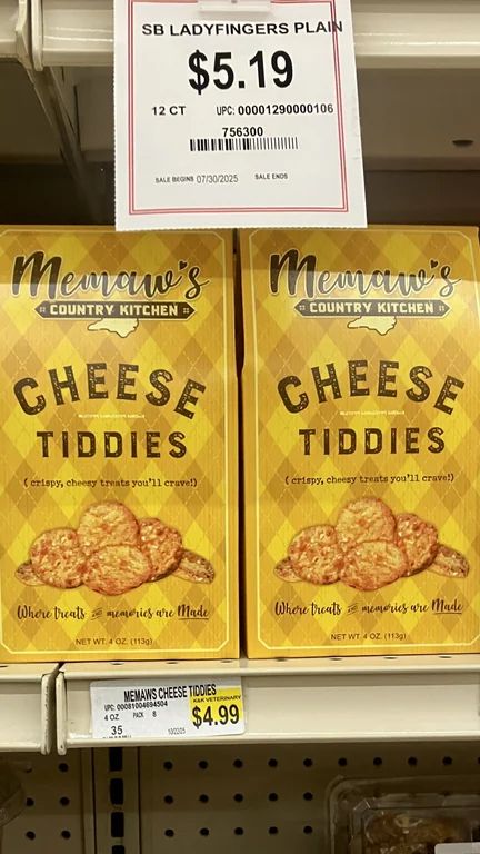 Pic of something called "Memaw's Cheese Tiddies."