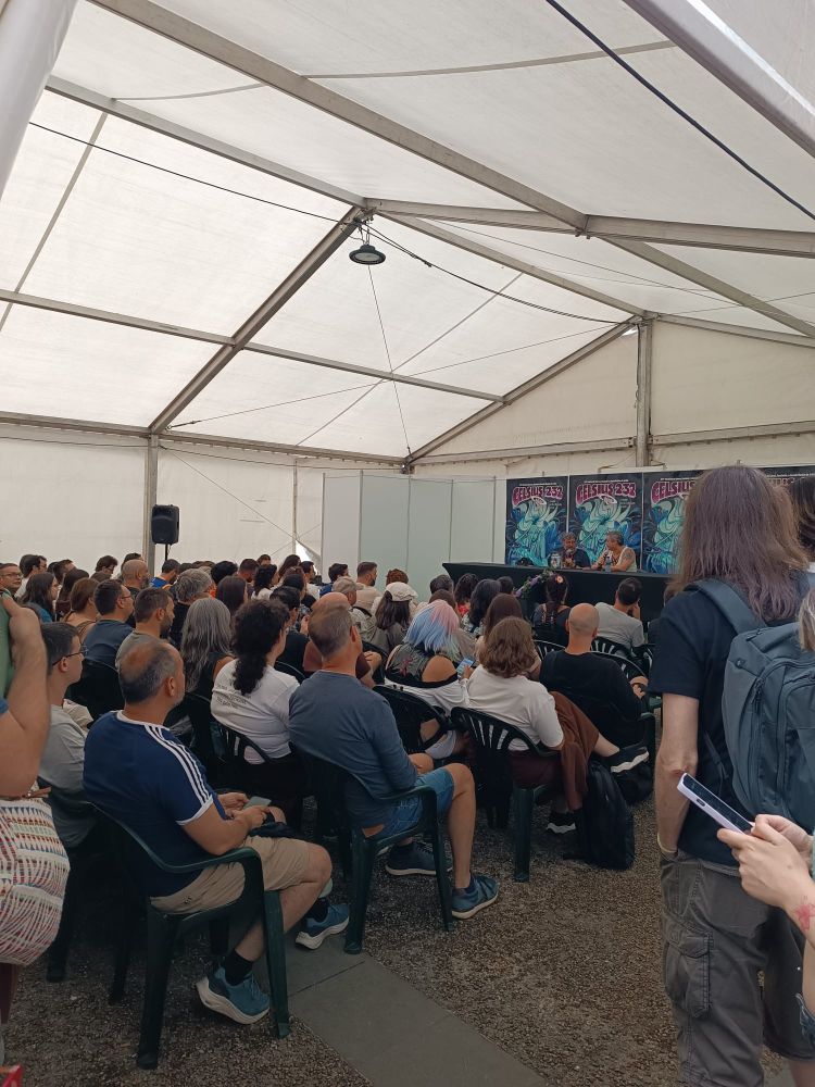 Picture of Spooky Lovers panel with the audience 