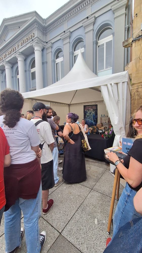 The queue for my signing with me at the back
