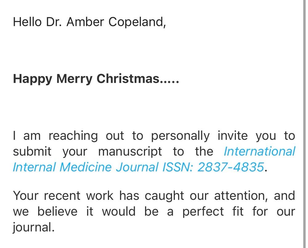 Spam email that says in bold HAPPY MERRY CHRISTMAS