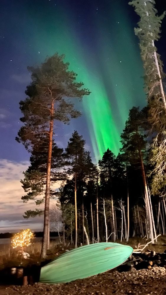 Aurora borealis at the Arctic Circle
