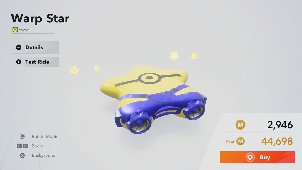 A custom star machine appears in Kirby Air Riders that has been made to look like a minion.