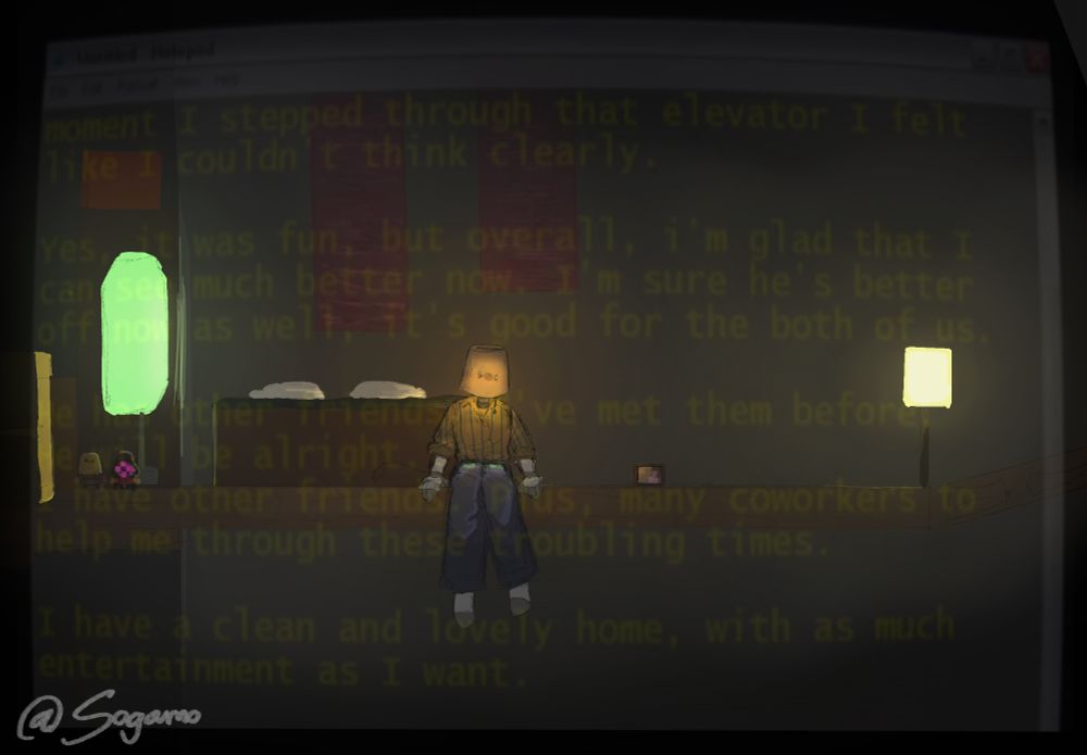 Version 2: Lampert sitting next to a picture of him and… someone he knew.