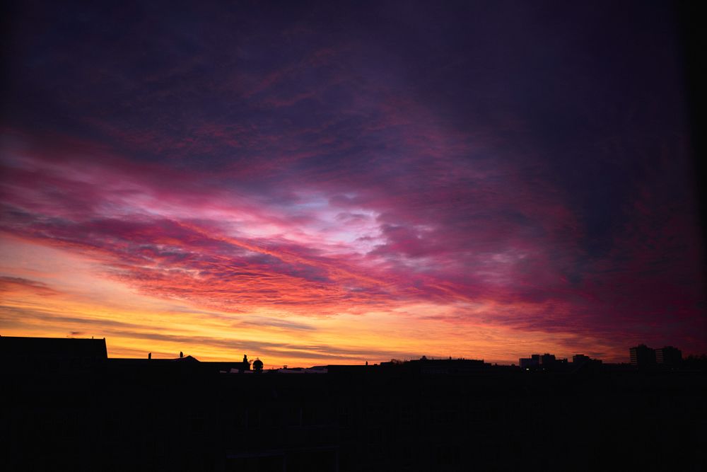 Sonnenaufgang über Leipzig