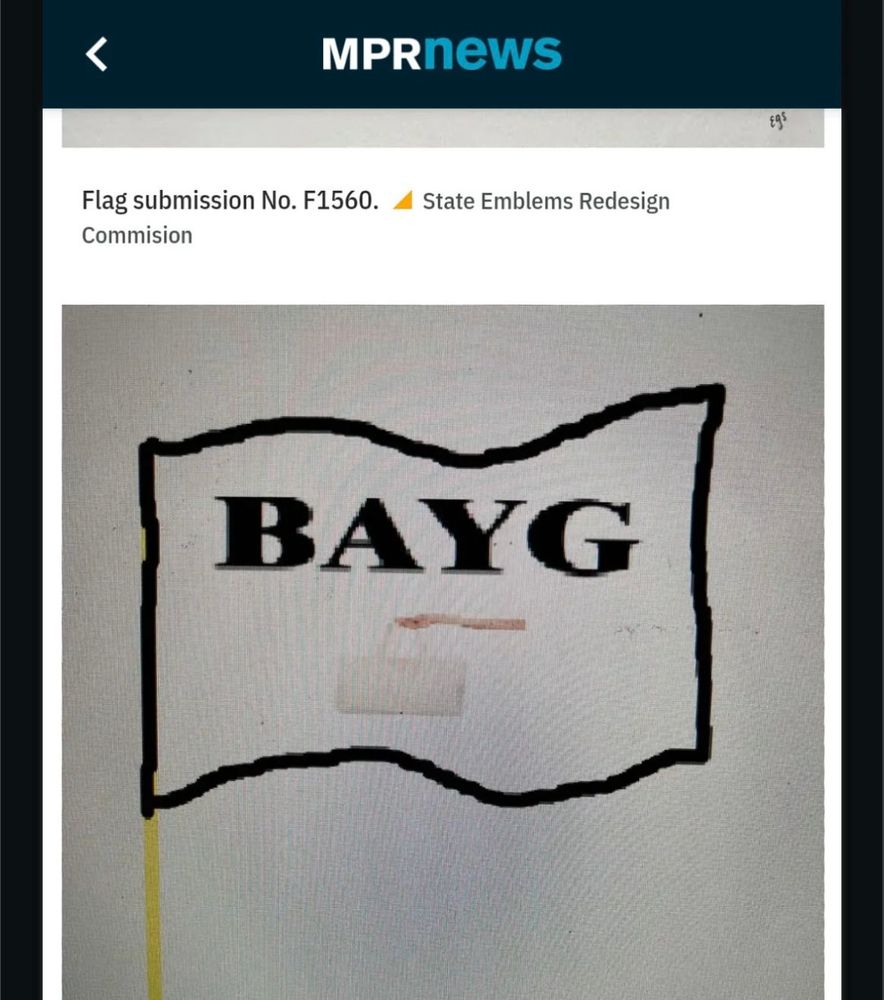 A flag that helpfully teaches non-Minnesotans how to pronounce things.