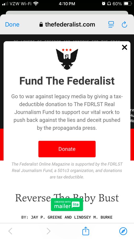 Who funds the Federalist?