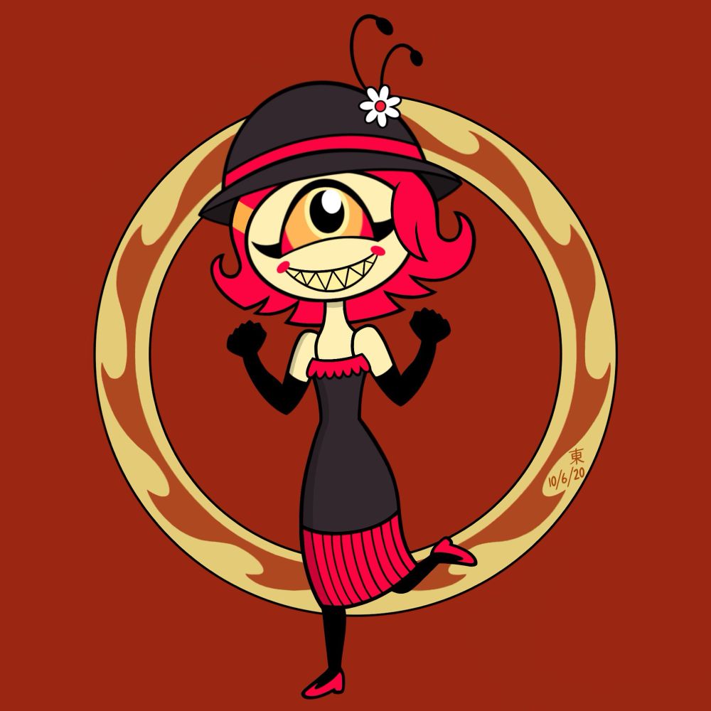 Niffty in her swing outfit.