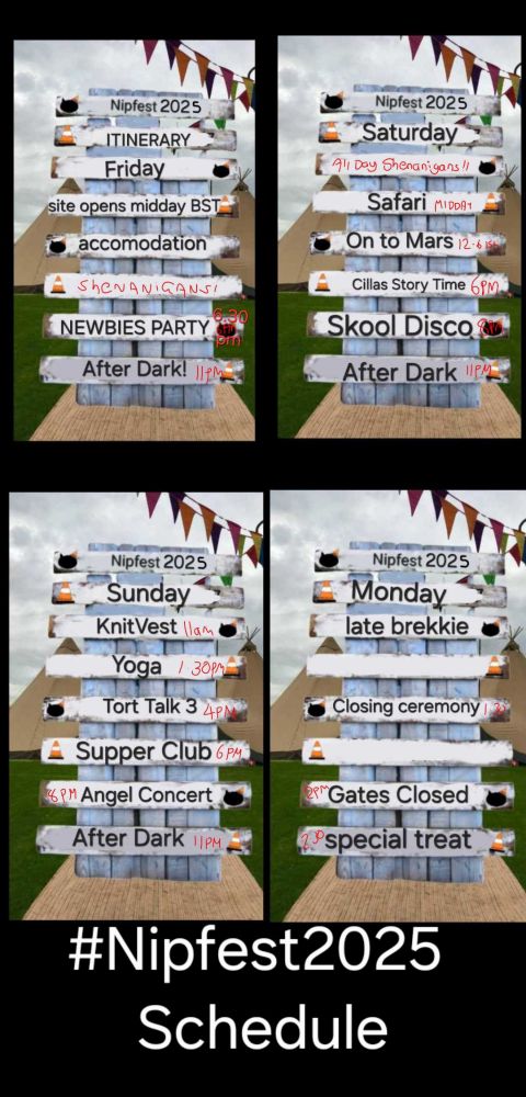 Weekend schedule 