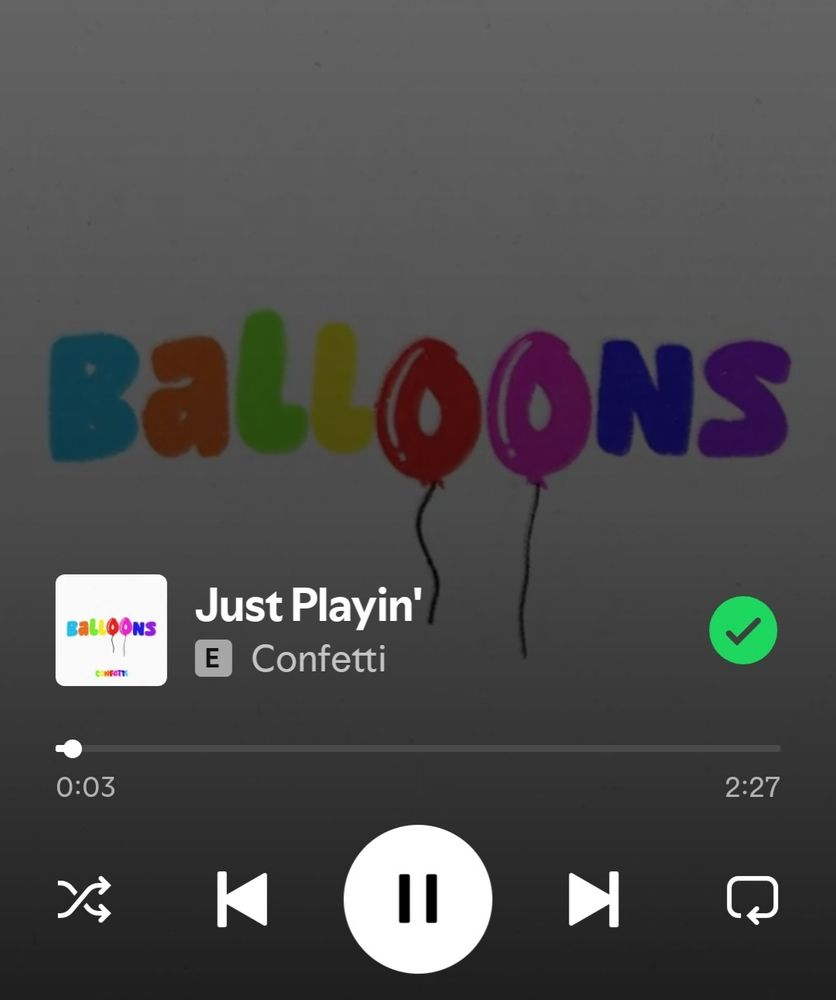 Música Just Playin' - Confeti