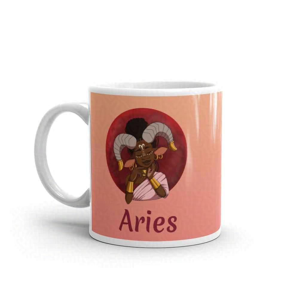 mug with aries artwork