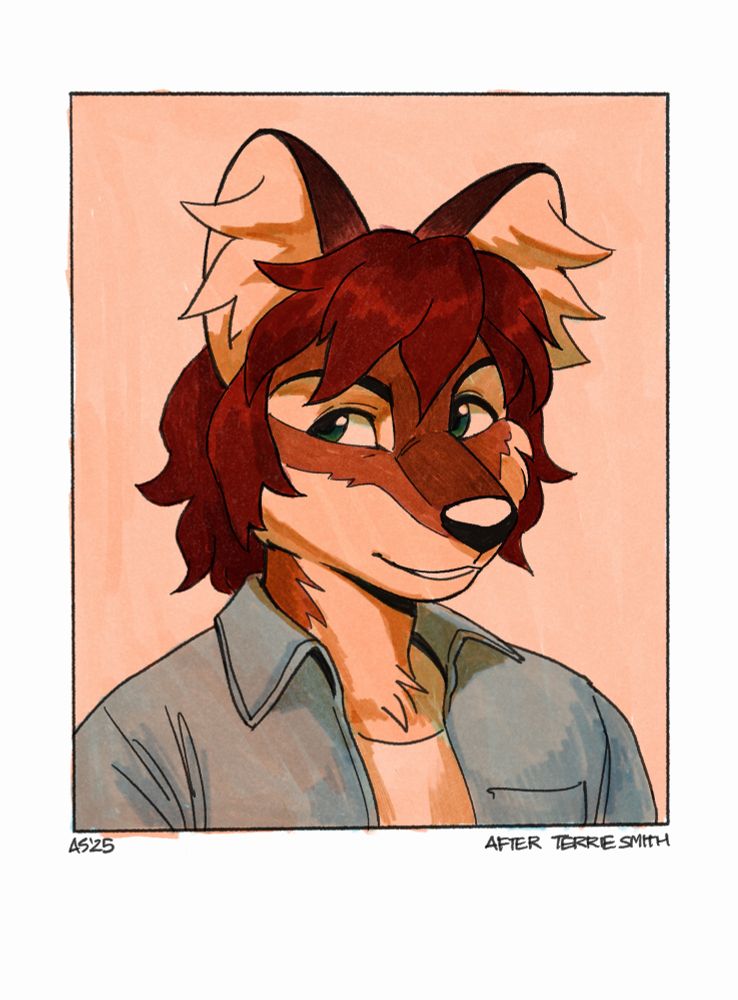 Digital art of my comic protagonist in the style of my favourite old school furry artist Terrie Smith. Drawn in Procreate.