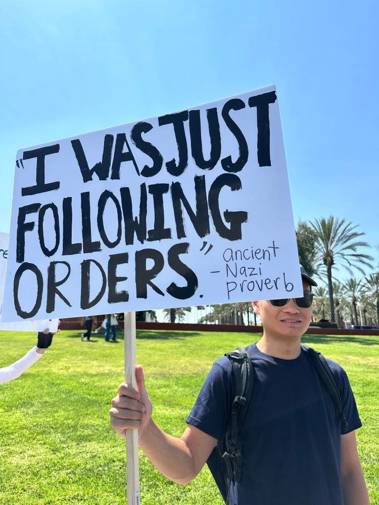 “I was just following orders”
- Ancient Nazi Proverb 