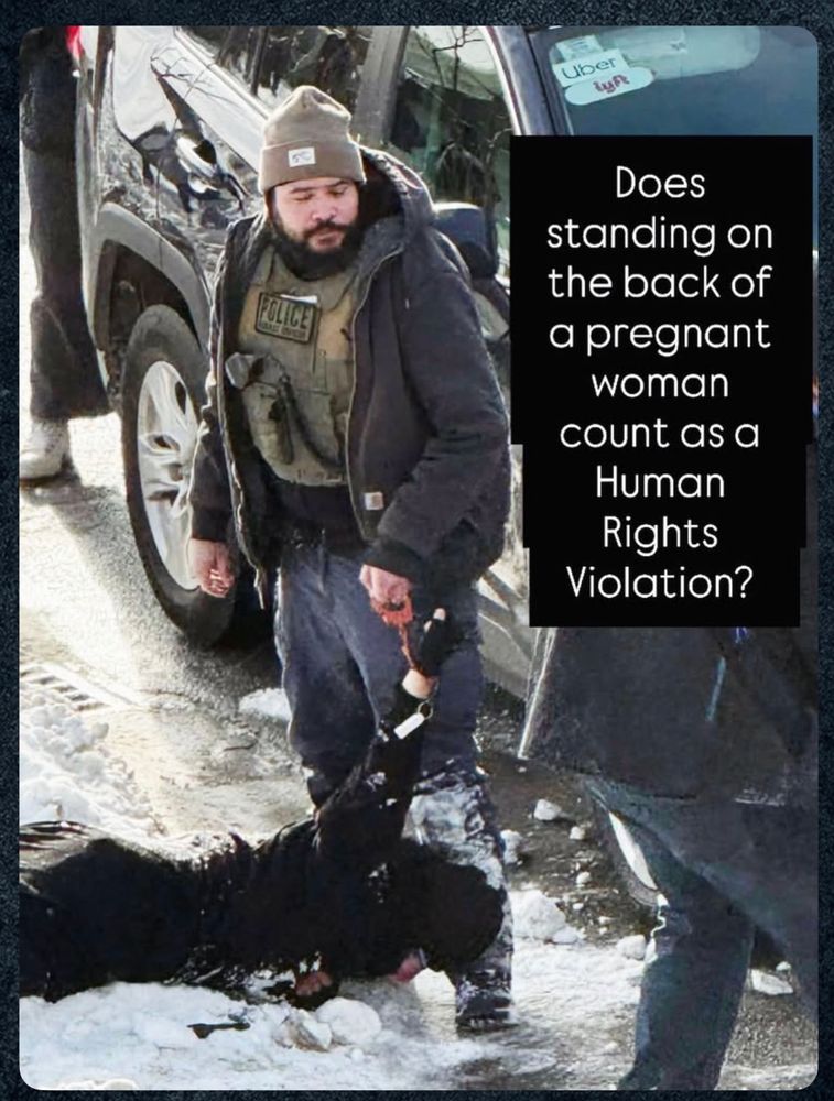 
Does standing on the back of a pregnant woman count as a
Human Rights Violation?