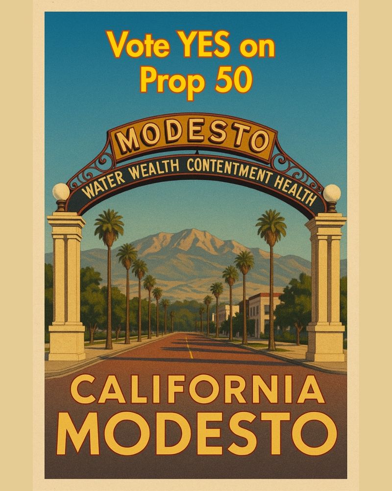 Vote Yes on Prop 50 Modesto Water Wealth Contentment Health California Modesto