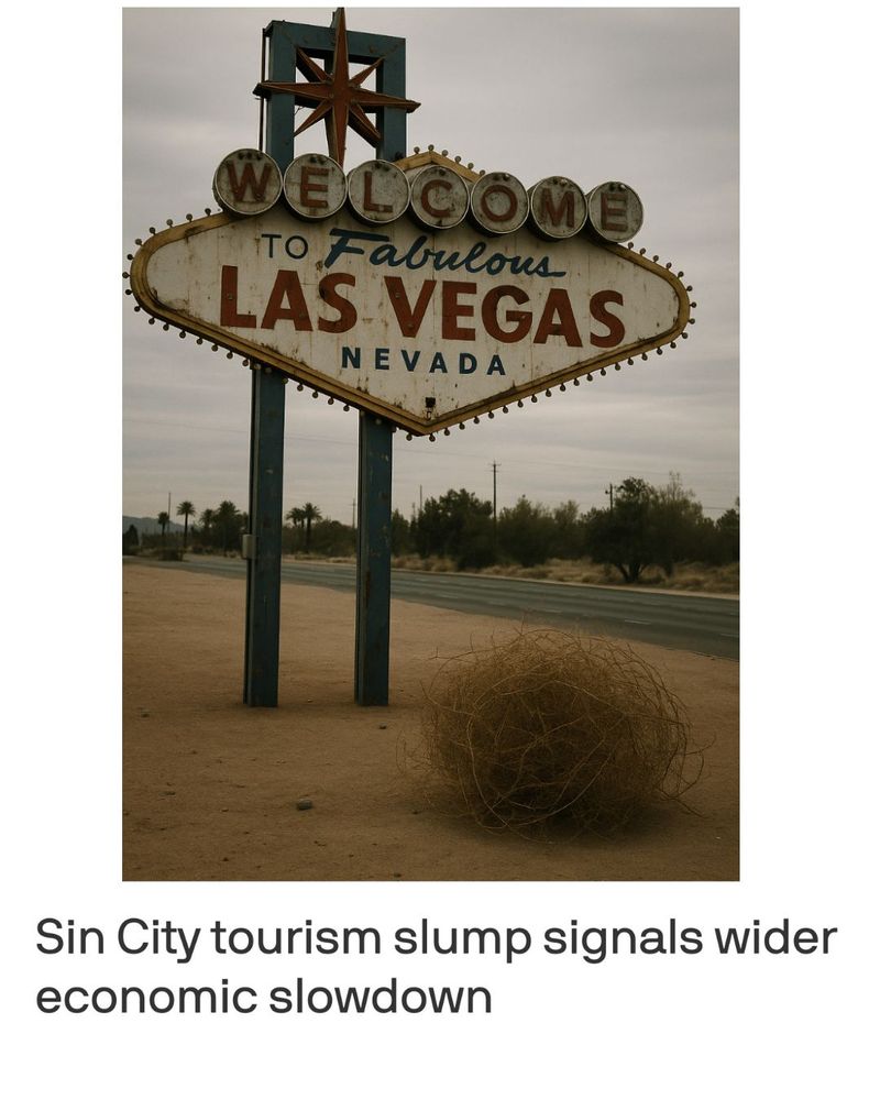 Sin City tourism slump signals wider economic slowdown. 