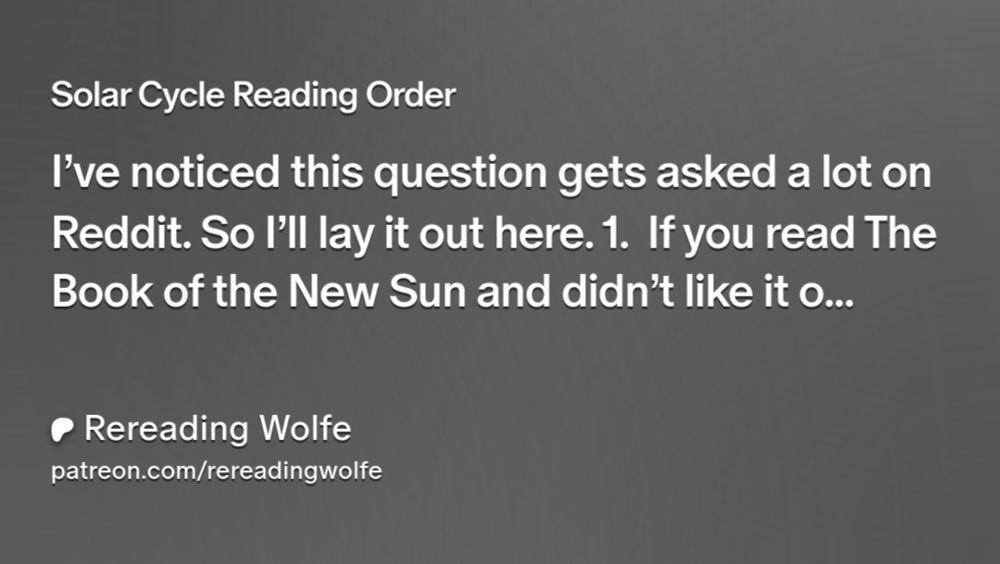 Solar Cycle Reading Order | Rereading Wolfe